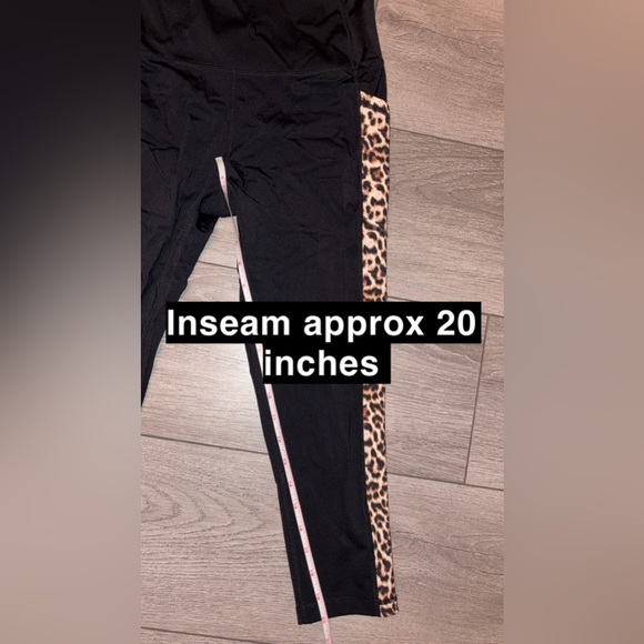 Zyia Active Women’s Cropped Athletic Leggings Size 8-10 Black & Cheetah Print - Picture 5 of 5